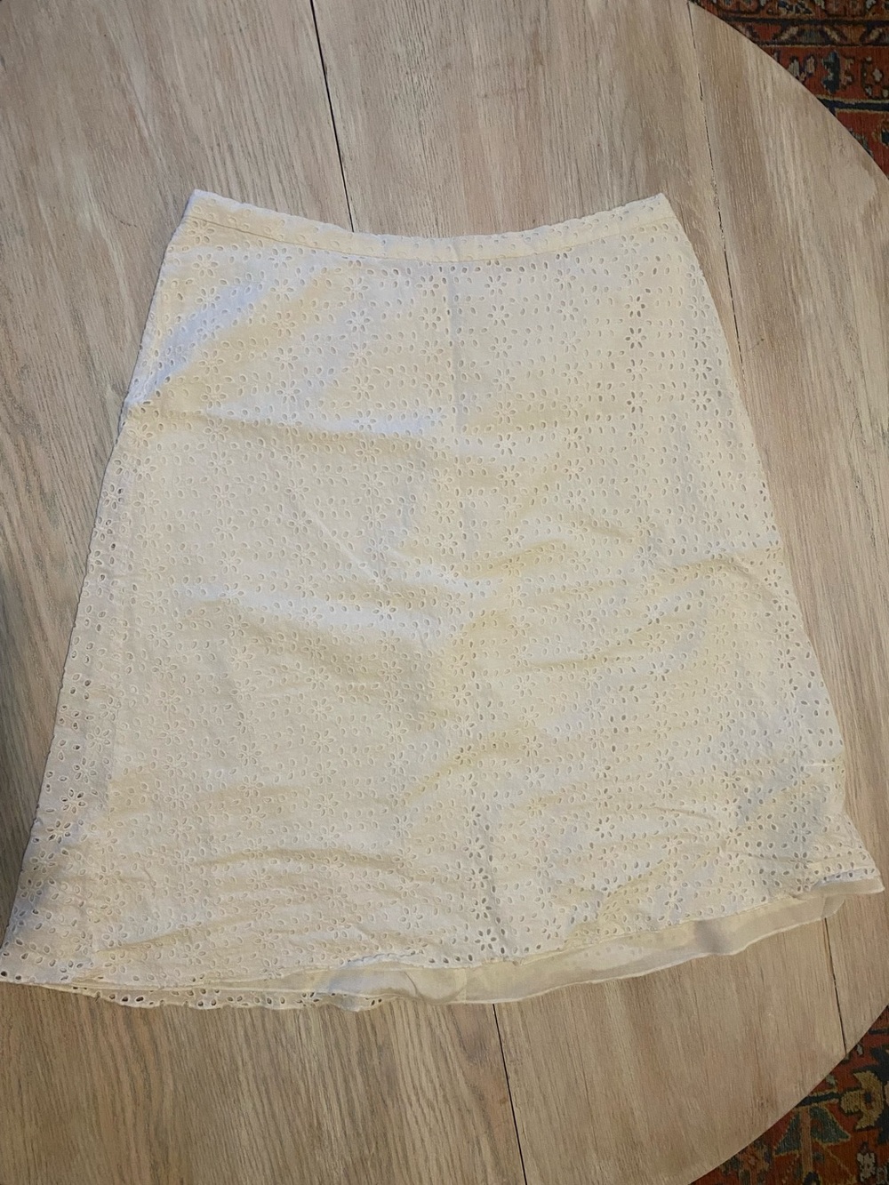 Liz Claiborne White Eyelet Midi Skirt